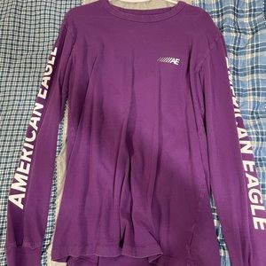 American Eagle purple long sleeve shirt mens small